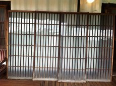 画像1: 4枚玄関格子戸 (1)